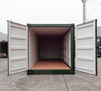 Contenedor Verde de 20 Pies con Lado Abierto