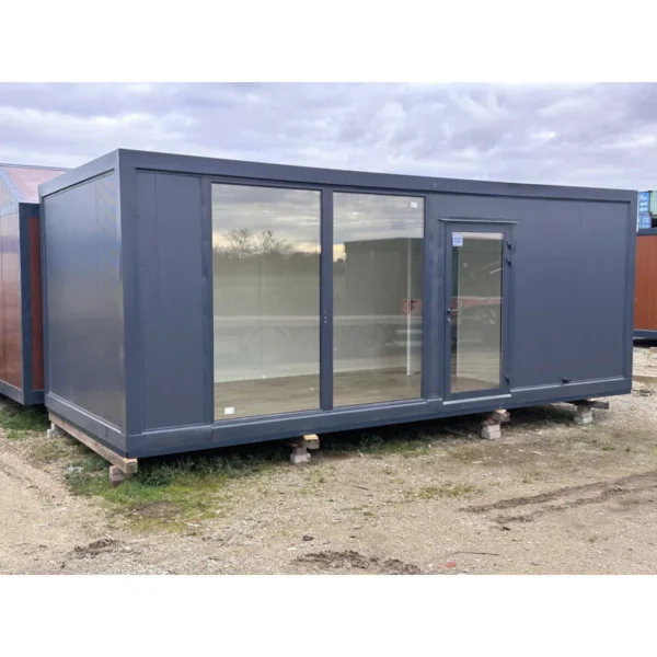 Contenedor de oficina 7x3m grandes vitrinas - Imagen 11